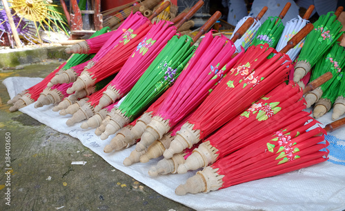 Traditional ornamental umbrella from juwiring, klaten