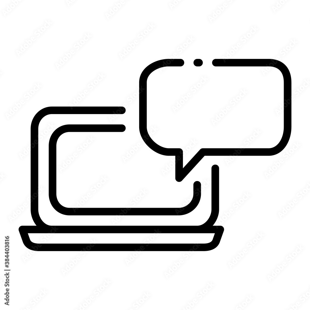 Pixel perfect notebook bubble message notification line icon. vector illustration Pixel perfect notebook bubble message notification line icon. vector illustration
