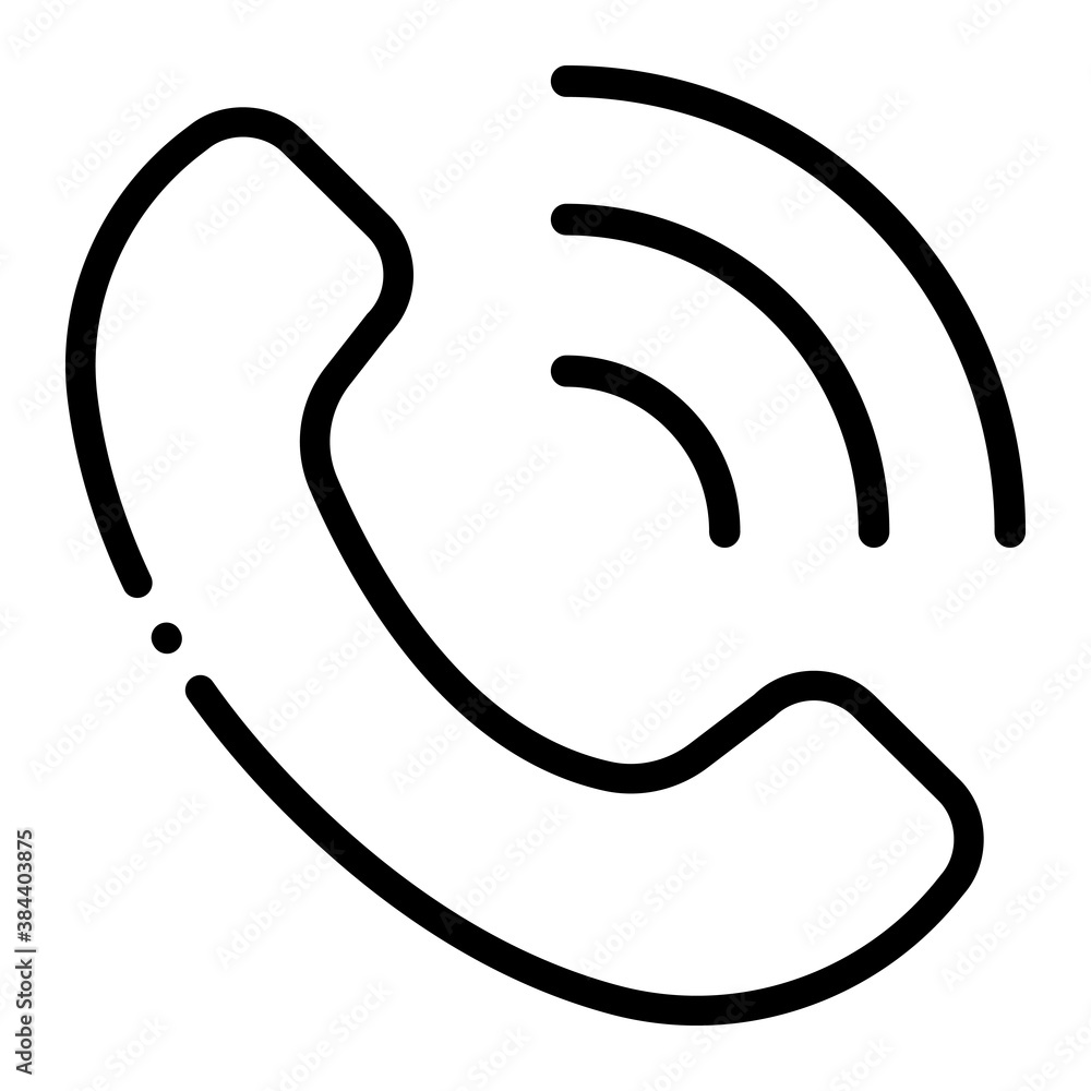 Pixel perfect phone call volume line icon. vector illustration Pixel perfect phone call volume line icon. vector illustration