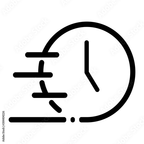 Pixel perfect time duration process line icon. vector illustration