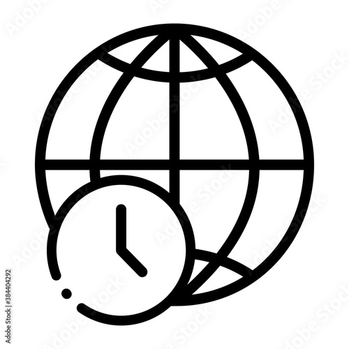 Pixel perfect global time line icon. vector illustration
