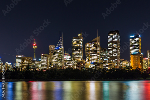 Beautiful Sydney downtown skyline at night, NSW, Australia.
