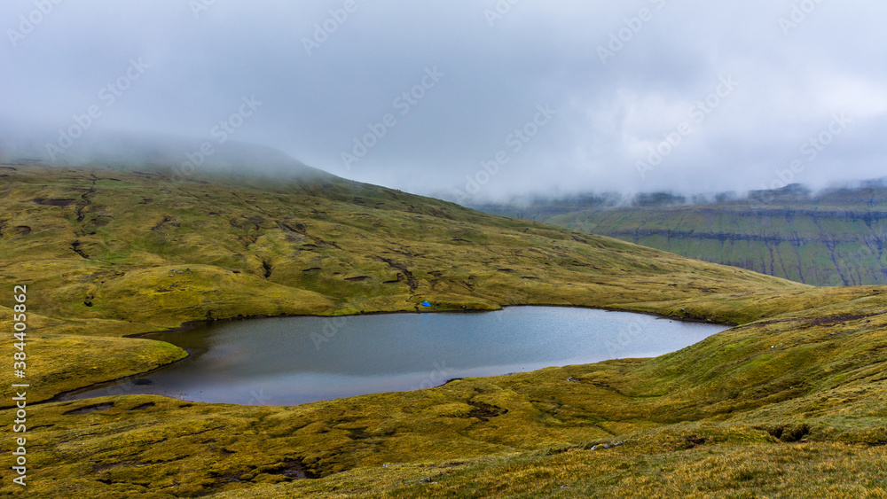 Rugged landscape in Faroe Islands Rugged landscape in Faroe Islands