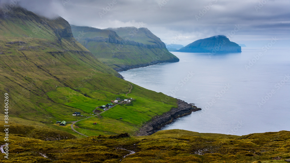 rugged landscape in Faroe Islands