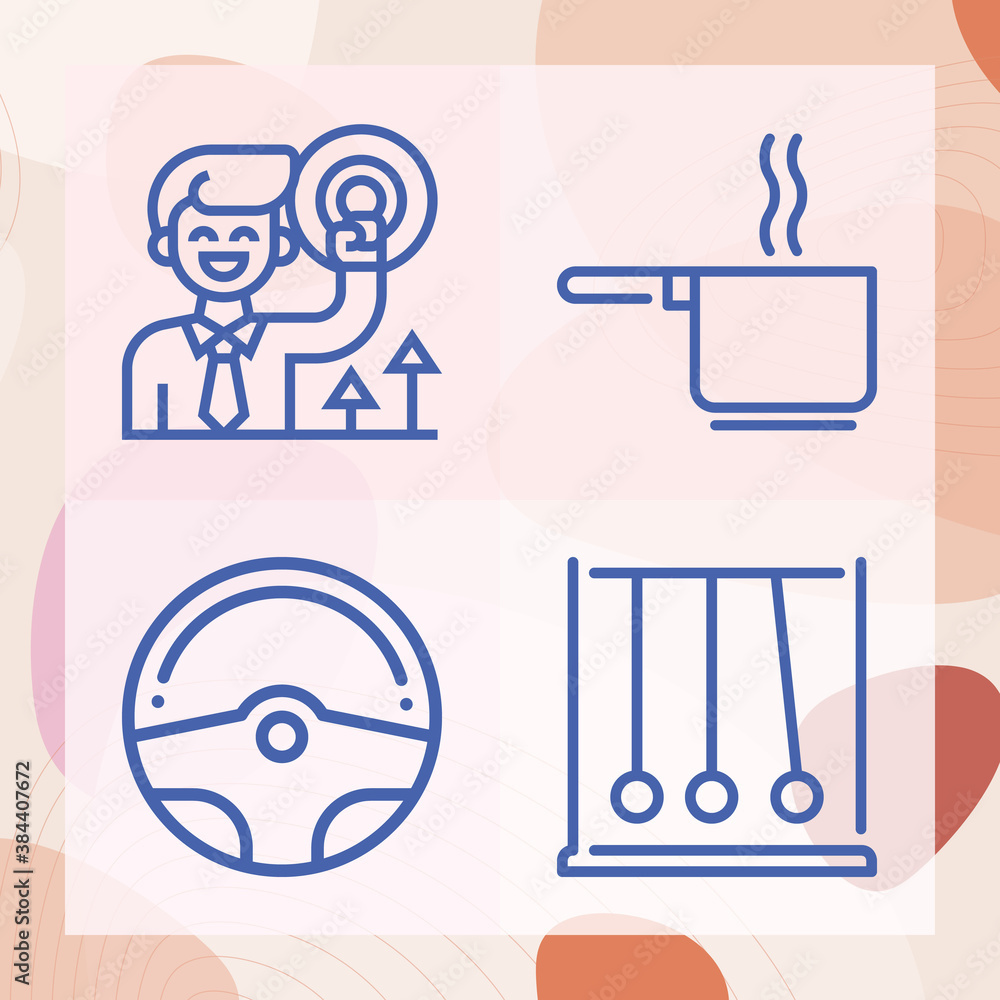Simple set of impetus related lineal icons Simple set of impetus related lineal icons