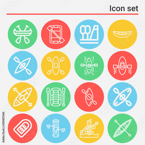 16 pack of taft lineal web icons set
