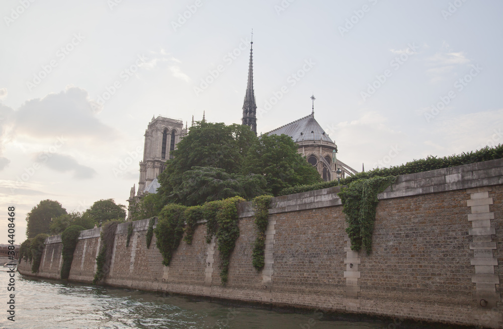 Paris,France-June.2014:View of the most famous cathedral, France, Notre Dame de Paris.