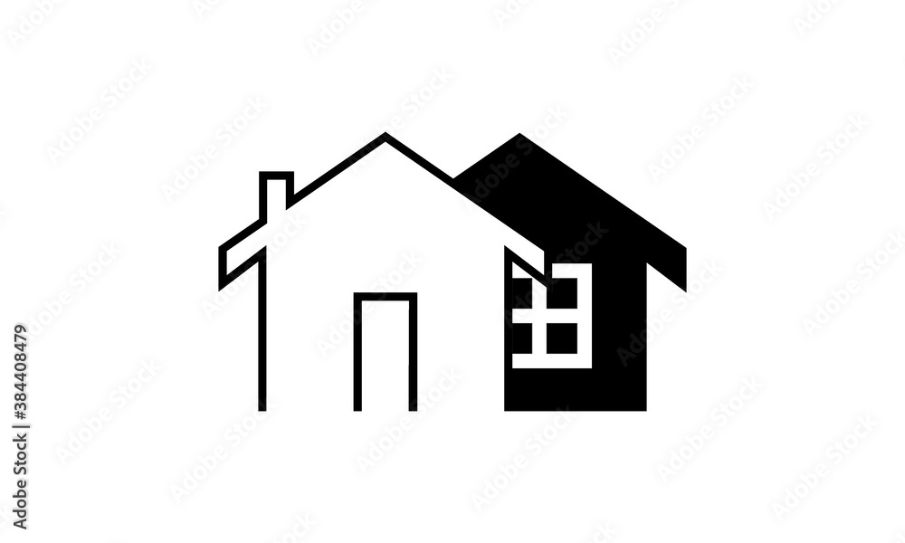 twin house vector icon
