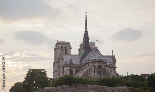 Paris,France-June.2014:View of the most famous cathedral, France, Notre Dame de Paris.