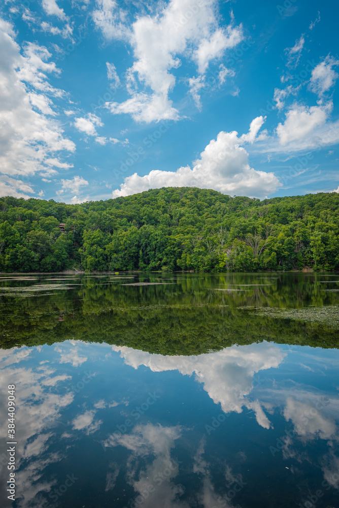 Reflections at Brooks Lake, near Bear Mountain in the Hudson Valley, New York