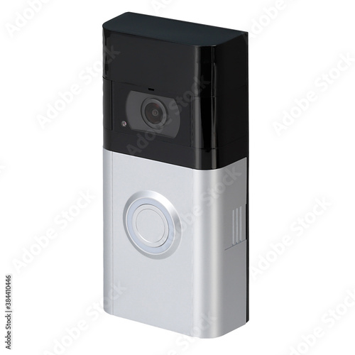 Smart Doorbell Isolated on white photo