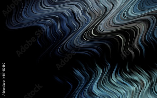 Dark Black vector background with lava shapes.