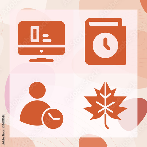 Simple set of annals related filled icons