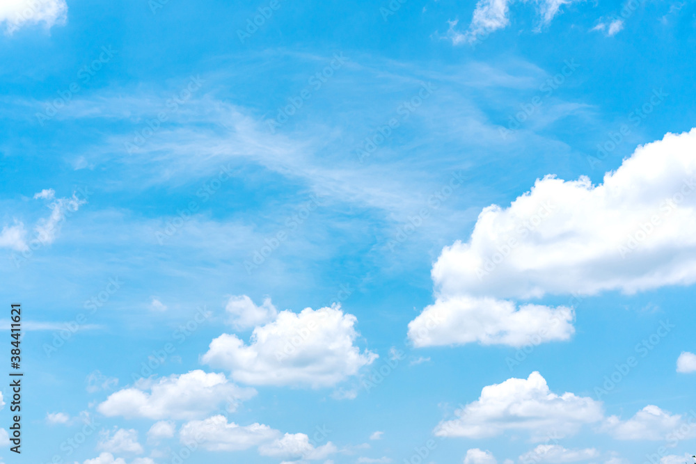 Fototapeta premium Blue sky with white clouds,