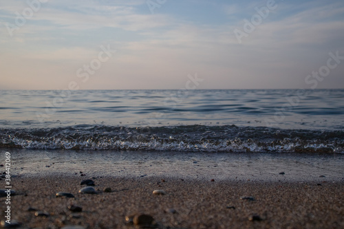 Waves seaside, clear water © Stefana