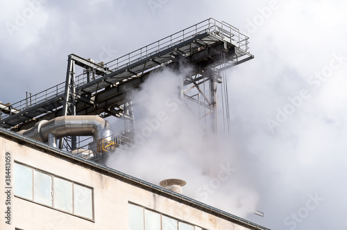 Exterior view of a lime factory