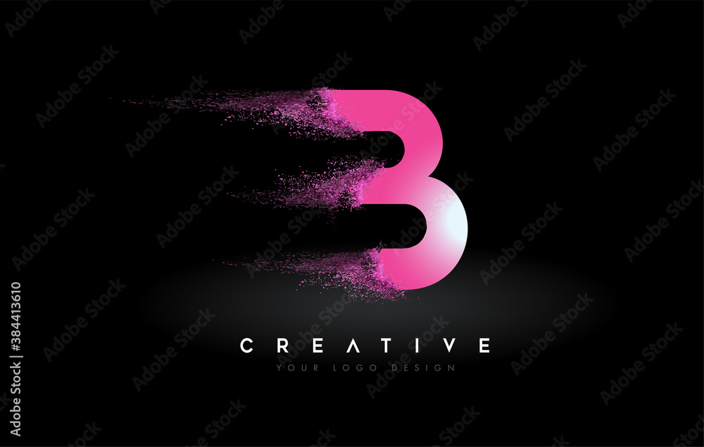 B Letter Logo Design with Vibrant Colorful Splash rounded shapes. Pink and Blue Orange abstract Design Letter Icon Vector B Letter Logo Design with Vibrant Colorful Splash rounded shapes. Pink and Blue Orange abstract Design Letter Icon Vector
