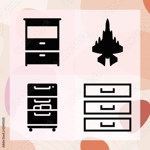Simple set of united states related filled icons