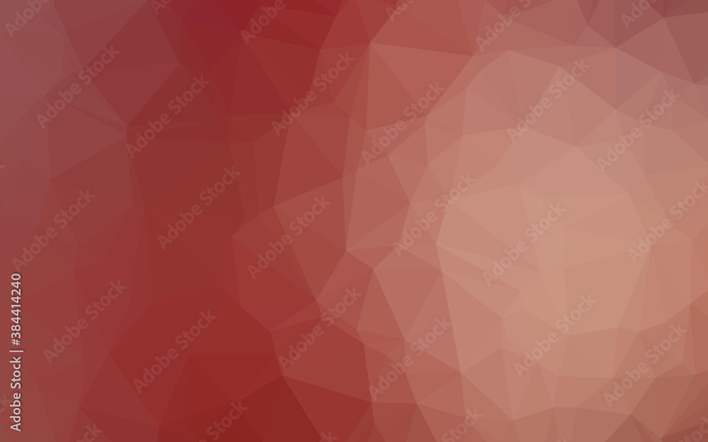Light Red vector polygonal pattern.
