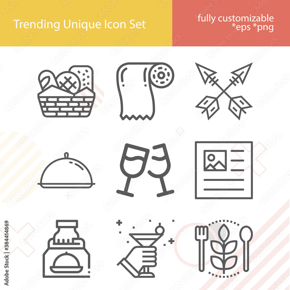 Simple set of sandwich related lineal icons. Simple set of sandwich related lineal icons.