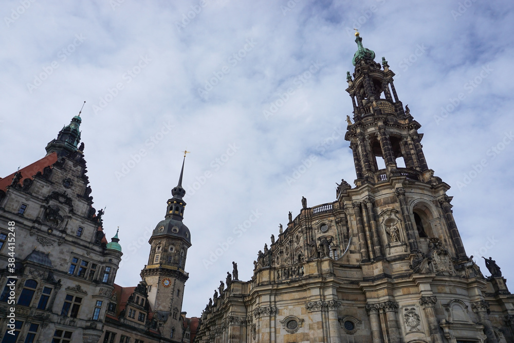 The Cathedral of the Holy Trinity in the old town of Dresden. It is the most important catholic church in the city.