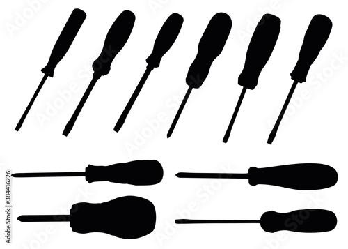 Screwdriver set. Phillips and regular screwdrivers.