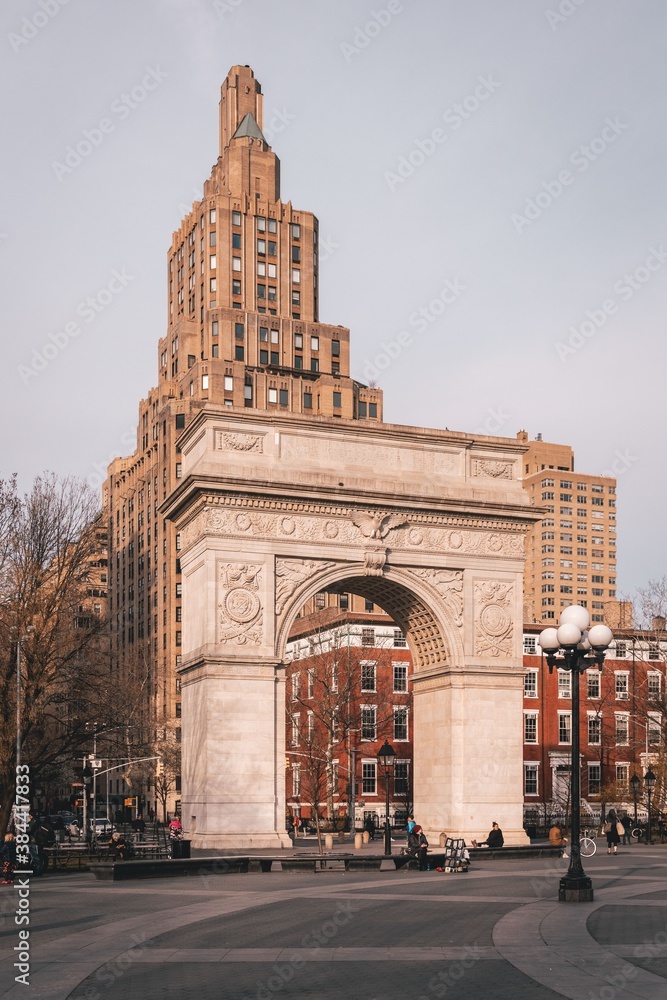 The arch at Washington Square Park in Greenwich Village, New York City
