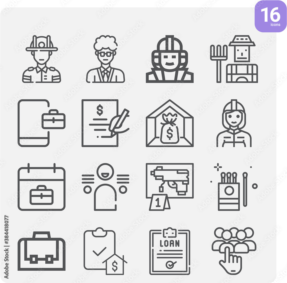 Simple set of farm out related lineal icons. Simple set of farm out related lineal icons.