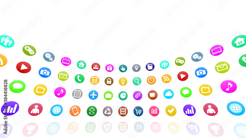 Technology Icon Network Symbol Digital devices on the Internet 3D illustration Technology Icon Network Symbol Digital devices on the Internet 3D illustration