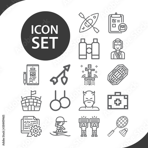 Simple set of rivalry related lineal icons.