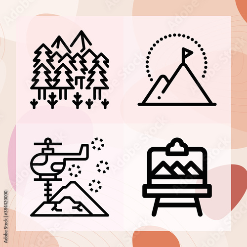 Simple set of distance related lineal icons