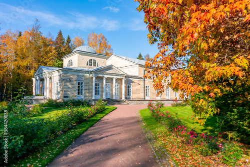 Rose pavilion in autumn, Pavlovsk park, Russia