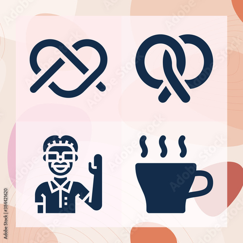 Simple set of younger related filled icons