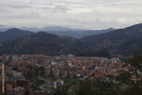 Panoramic view of Bilbao from a hill