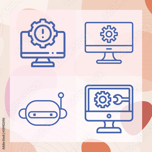 Simple set of advisor related lineal icons