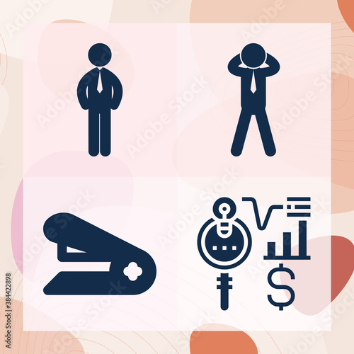 Simple set of patronage related filled icons