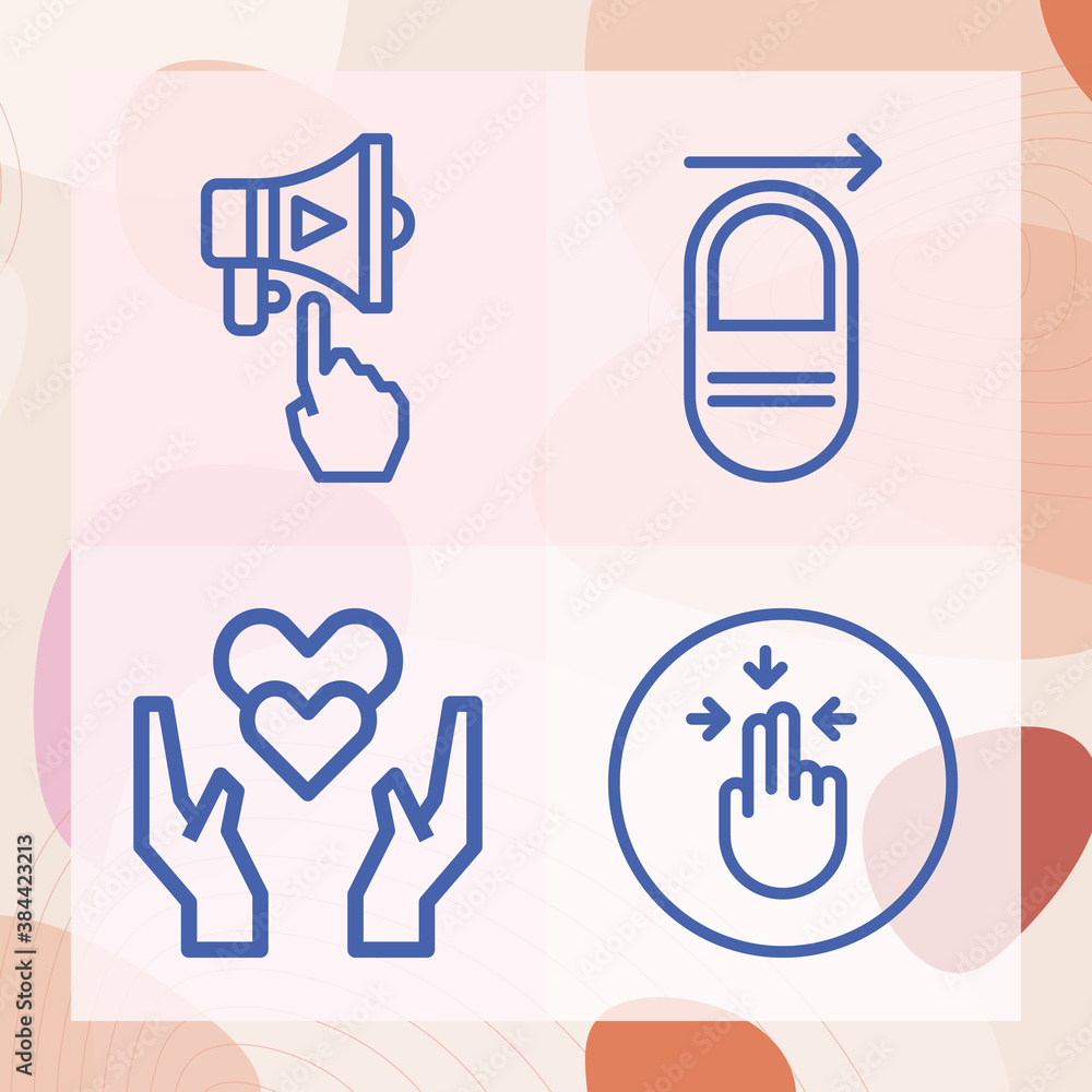 Simple set of work force related lineal icons Simple set of work force related lineal icons