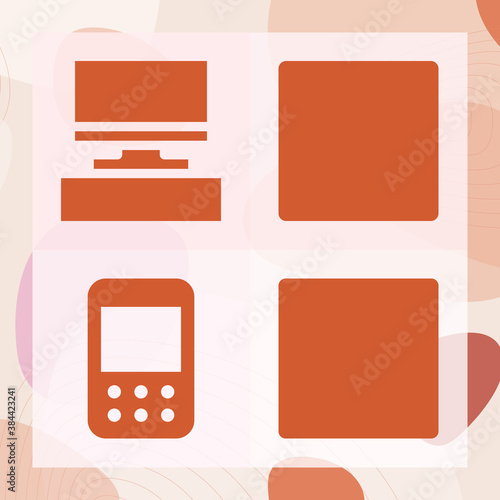 Simple set of pipe organ related filled icons