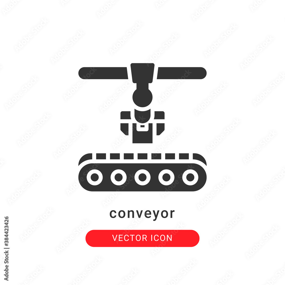 conveyor icon vector illustration. conveyor icon glyph design. conveyor icon vector illustration. conveyor icon glyph design.
