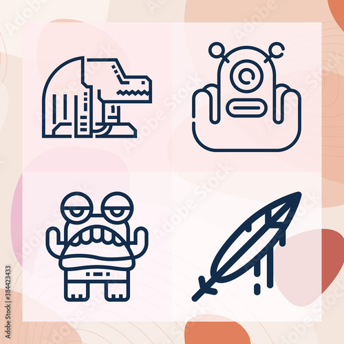 Simple set of anomaly related lineal icons
