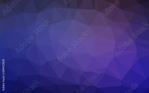 Dark Purple vector abstract polygonal cover.