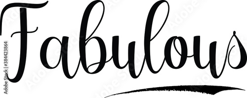 Fabulous Typography Black Color Text on White Background