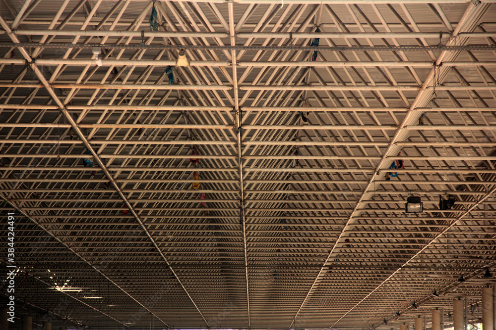 Obraz premium steel roof ,metal roof in construction site