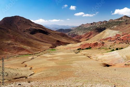 Alpine landscape of Atlas Mountains, South Morocco, Africa photo