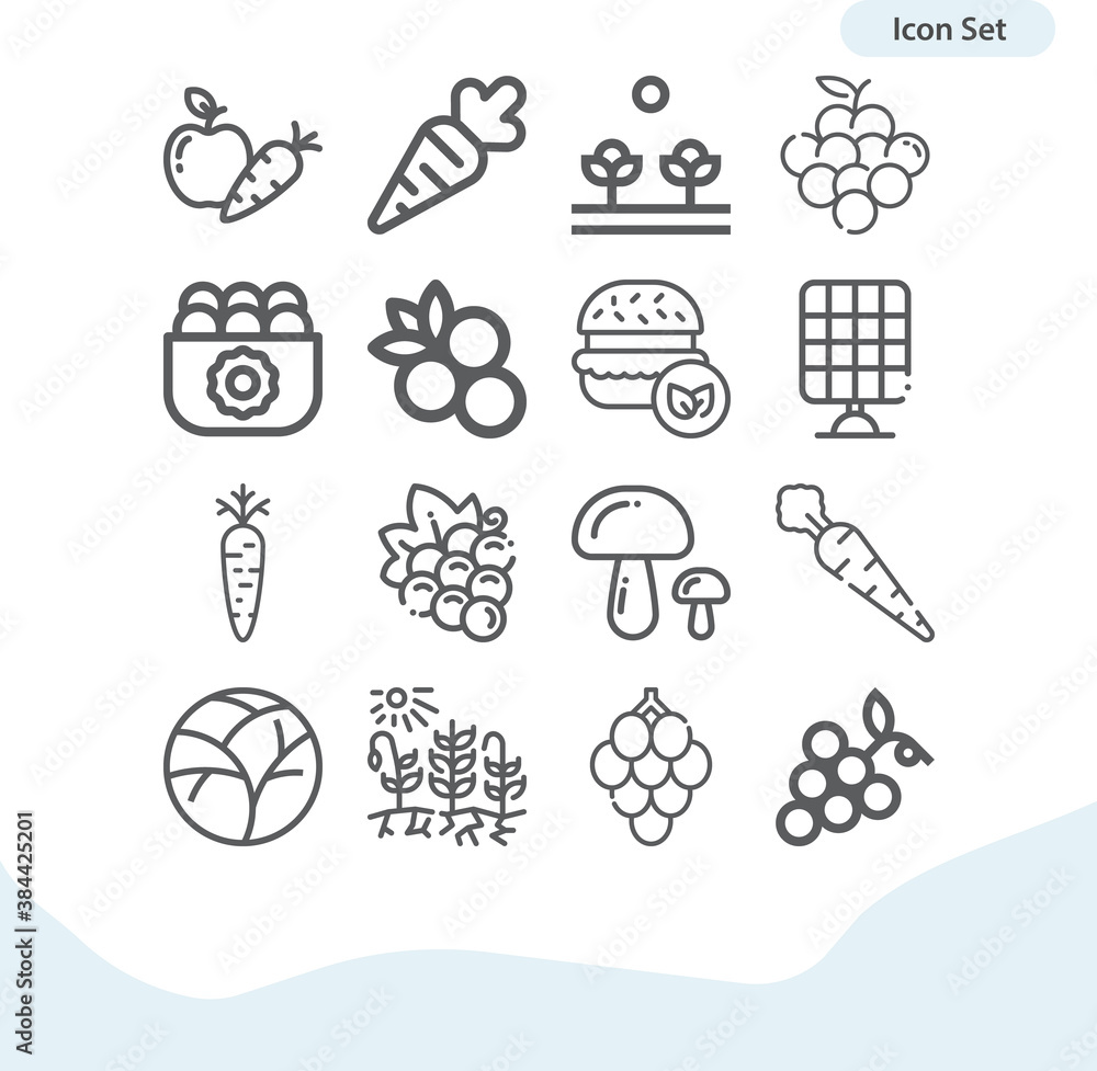 Simple set of extracted related lineal icons.