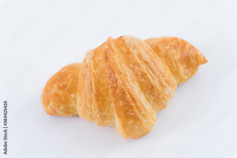 Fresh croissant,on white background.