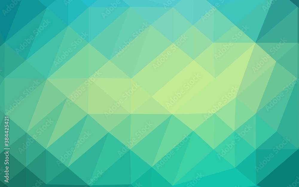 Obraz premium Light Green, Yellow vector low poly layout.