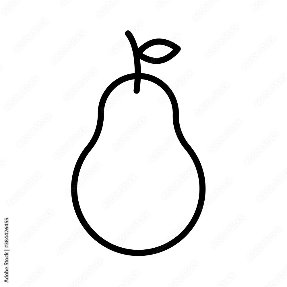 pear fresh fruit line style icon pear fresh fruit line style icon