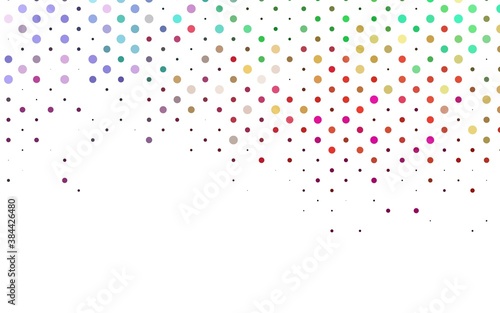 Light Multicolor, Rainbow vector background with bubbles.