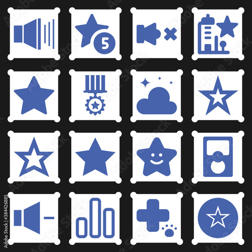 16 pack of magnitude  filled web icons set